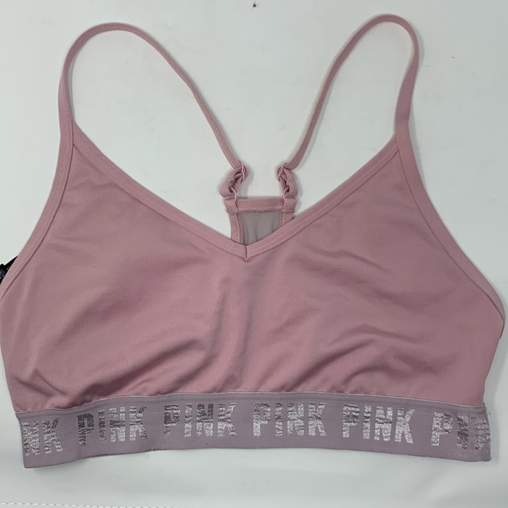 Pink Victoria secret ultimately lightly lined sports bra medium